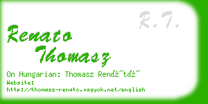 renato thomasz business card